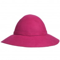 MISS BLUMARINE Girls Fuchsia Pink Wide Brim Hat