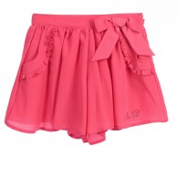 MISS BLUMARINE Girls Coral Pink Crepe Skorts