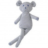 PETIT BATEAU Blue Striped Jersey Bear Toy (28cm)