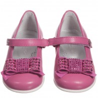 MISS BLUMARINE Girls Pink Leather Shoes