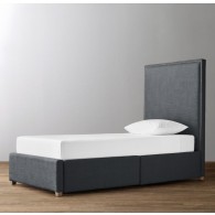 Sydney Upholstered Storage Bed- Army Duck