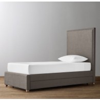 Sydney Upholstered Bed With Trundle-Army Duck