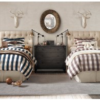 RH-Chesterfield Upholstered Headboard- Army Duck