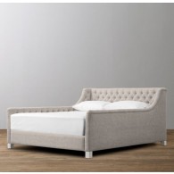 Devyn Tufted Upholstered bed  - Belgian Linen  - Dove