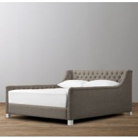 Devyn Tufted Upholstered bed  -  Army Duck  -  Graphite