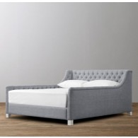 Devyn Tufted Upholstered bed  -  Army Duck  -  Mist