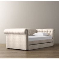RH-Chesterfield  Velvet Daybed With Trundle