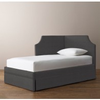Rylan Upholstered Corner Bed-Washed Belgian Linen