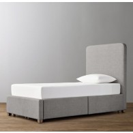 Parker Upholstered Storage Bed-Belgian Linen