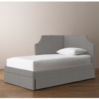 Rylan Upholstered Corner Bed-Belgian Linen
