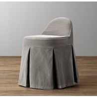maxine vanity stool velvet custom slipcover