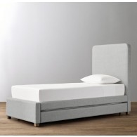 Parker Upholstered Bed With Trundle-Washed Belgian Linen