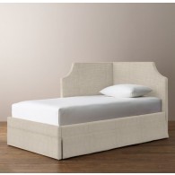 RH-Rylan Upholstered Corner Bed- Perennials Textured Linen Weave