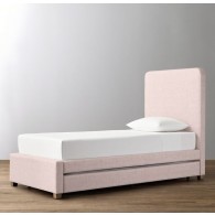 RH-Parker Upholstered Bed With Trundle-Belgian Linen