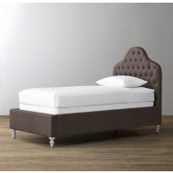 RH - Reese Tufted Camelback Bed - Belgian Linen 