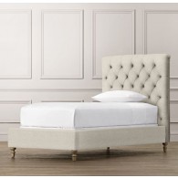 Chesterfield Upholstered Bed-Perennials Textured Linen Weave