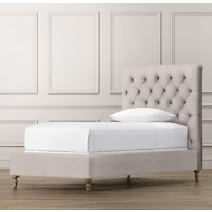 Chesterfield Upholstered Bed-Perennials Classic Linen Weave