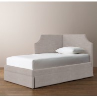 Rylan Upholstered Corner Bed-Perennials Classic Linen Weave