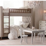 RH-Chesterfield Upholstered Bunk Bed- Perennials Textured Linen Solid
