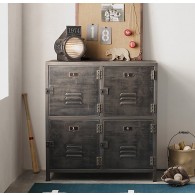 Vintage Locker 4-Door Cabinet-RH
