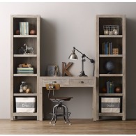 weller study wall set, bookcase towers