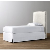 sydney  white upholstered velvet headboard