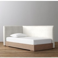 Parker Velvet Corner Bed With Platform