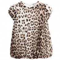 ROBERTO CAVALLI  Baby Girls Leopard Print Bubble Hem Dress