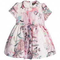ROBERTO CAVALLI Baby Girls Pink Floral & Snakeskin Print Dress