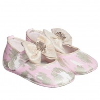 ROBERTO CAVALLI Baby Girls Pink & Gold Pre-Walker Shoes