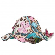 ROBERTO CAVALLI Baby Girls Butterfly & Leopard Print Sun Hat
