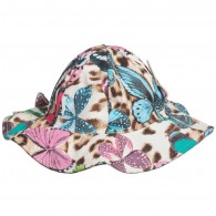 ROBERTO CAVALLI Baby Girls Butterfly & Leopard Print Sun Hat