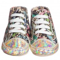 ROBERTO CAVALLI Baby Girls Butterfly Print High-Top Trainers