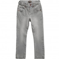 ROBERTO CAVALLI Boys Grey Skinny Fit Jeans with Lion Print