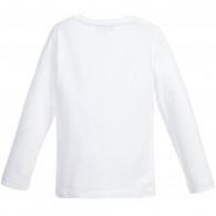 ROBERTO CAVALLI Boys White Tiger & Logo Print T-Shirt