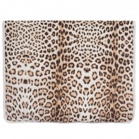 ROBERTO CAVALLI Brown Leopard Print Blanket (65cm)