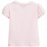ROBERTO CAVALLI Baby Girls Pink T-Shirt with Leopard Print