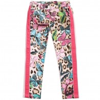 ROBERTO CAVALLI Girls Pink Butterfly & Leopard Print Trousers