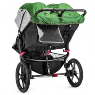 2015 Baby Jogger Summit X3 Double Stroller in Green/Gray