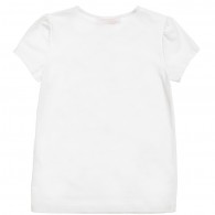 MISS BLUMARINE Girls White Butterfly T-Shirt