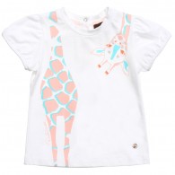 ROBERTO CAVALLI Baby Girls White Giraffe T-Shirt