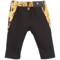 YOUNG VERSACE Baby Boys Black & Gold Tracksuit Trousers