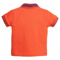 YOUNG VERSACE Baby Boys Orange Polo Shirt