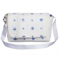 YOUNG VERSACE Blue Medusa Print Baby Changing Bag