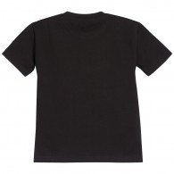 YOUNG VERSACE Boys Black & Orange Cotton Jersey Logo T-Shirt