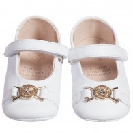 YOUNG VERSACE Girls White Leather Pre-Walker Shoes