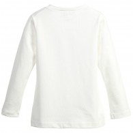 YOUNG VERSACE Girls Ivory Medusa Studded Top