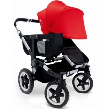 Bugaboo Donkey Mono Stroller, Extendable Canopy in Black/Red 