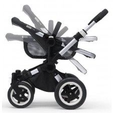 Bugaboo Donkey Mono Stroller, Extendable Canopy in All Black/Off White 