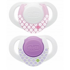 Chicco Hard Shield Orthodontic Pacifiers - Pink - 0M+